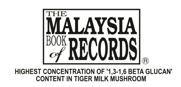 Malaysia Book of Records — Highest Concentration of 1,3/1,6 Beta Glucan in Tiger Milk Mushroom